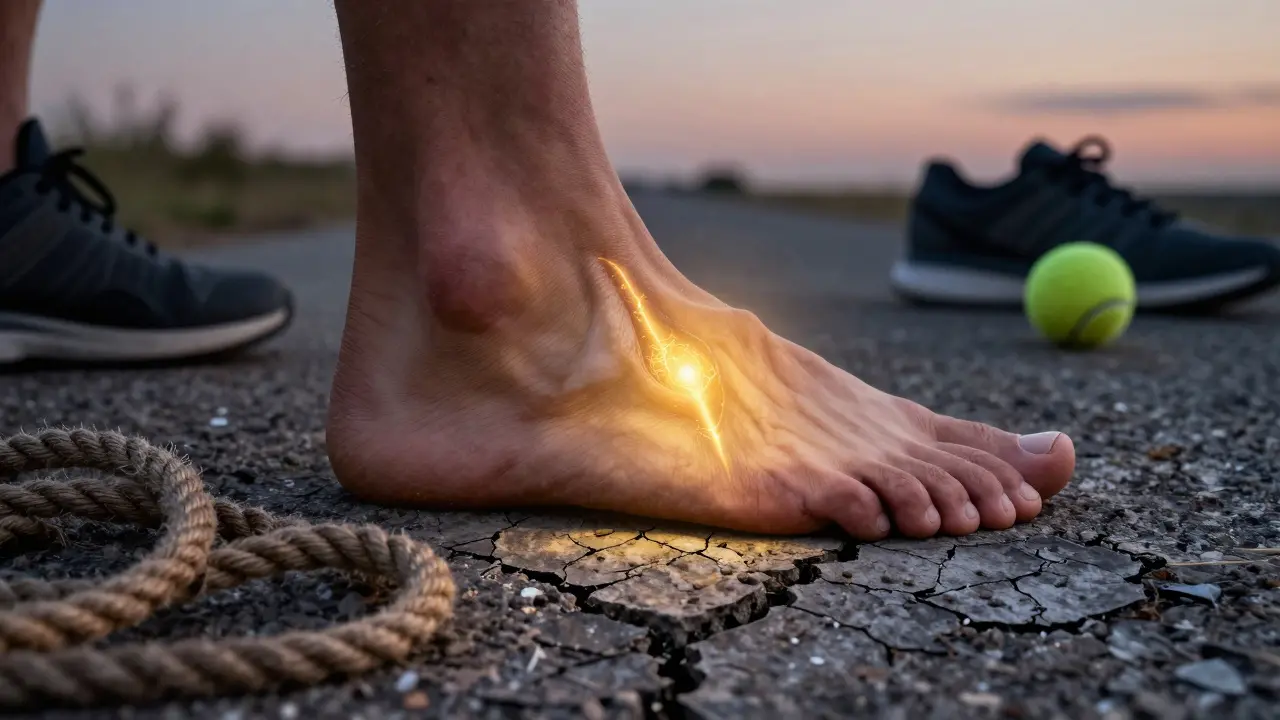 Symbolický obraz vyhřezlé ploténky s léčebným světlem a uvolňujícími vazby.