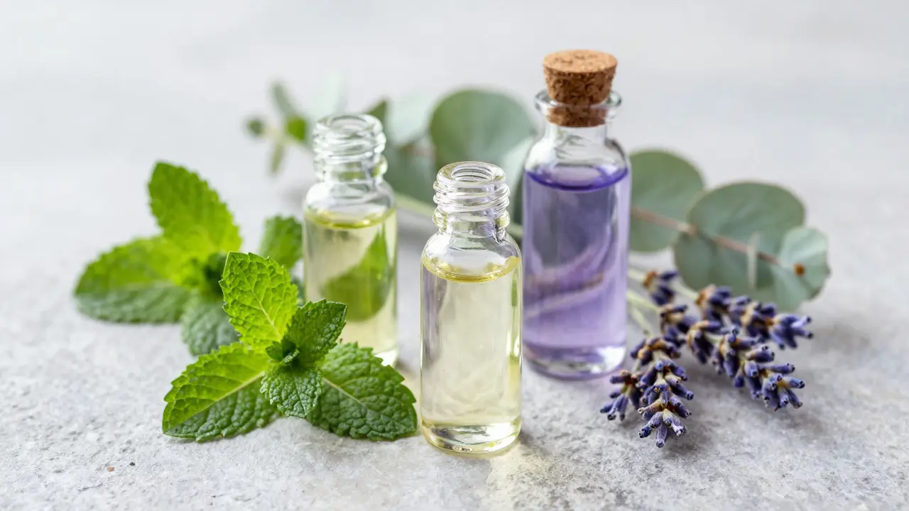Lahevky s esenciálními oleji a bylinkami pro aromaterapii